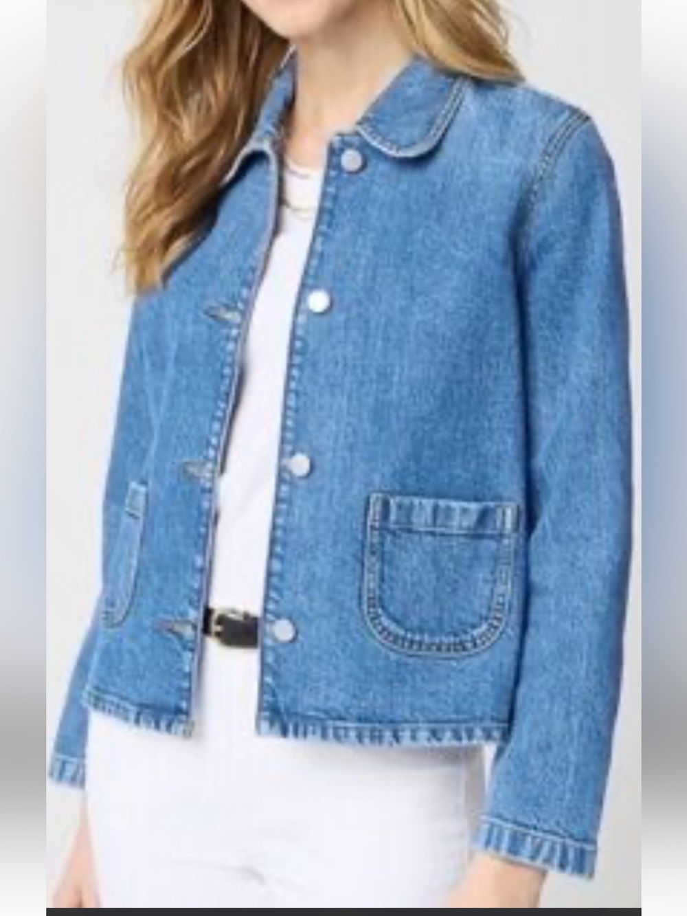 J. Crew Light Blue Denim Chore Jacket M NWT